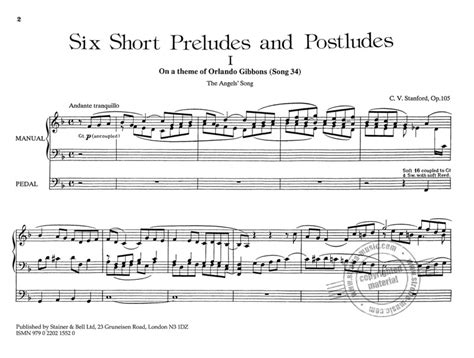 Six Short Preludes And Postludes. Second Set, Op 105